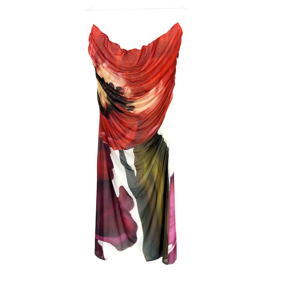 Significant Other Women's Poppy Botanic The Sura Strapless Dress Size 20 - Picture 5 of 12